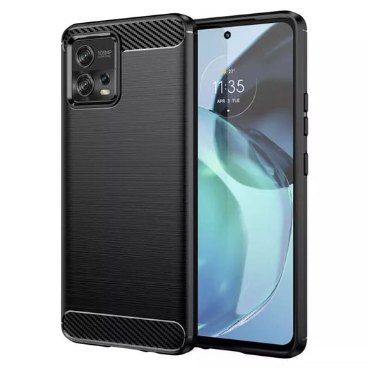 Maska za Motorola Moto G72, Techsuit, Karbon, Crna