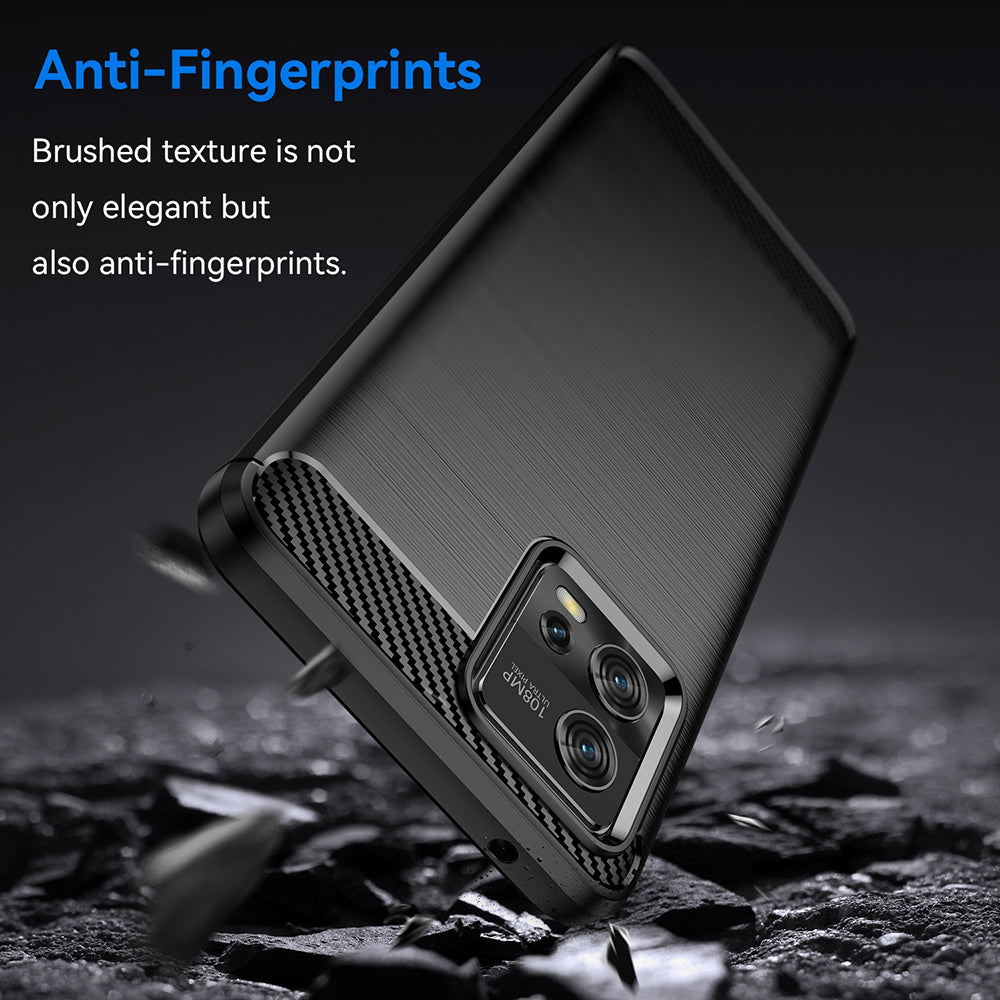 Maska za Motorola Moto G72, Techsuit, Karbon, Crna