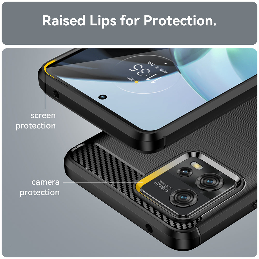 Maska za Motorola Moto G72, Techsuit, Karbon, Crna