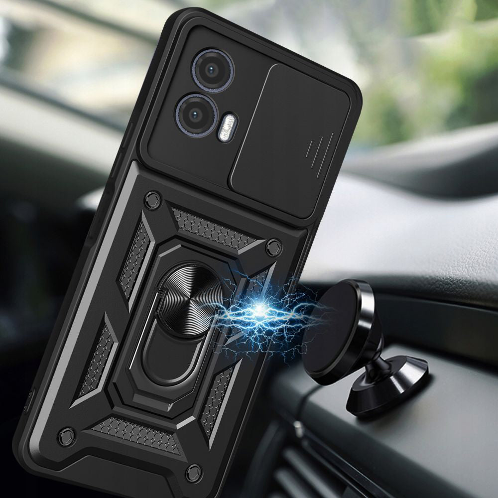 Maska za Motorola Moto G73, Techsuit, CamShield, Crna