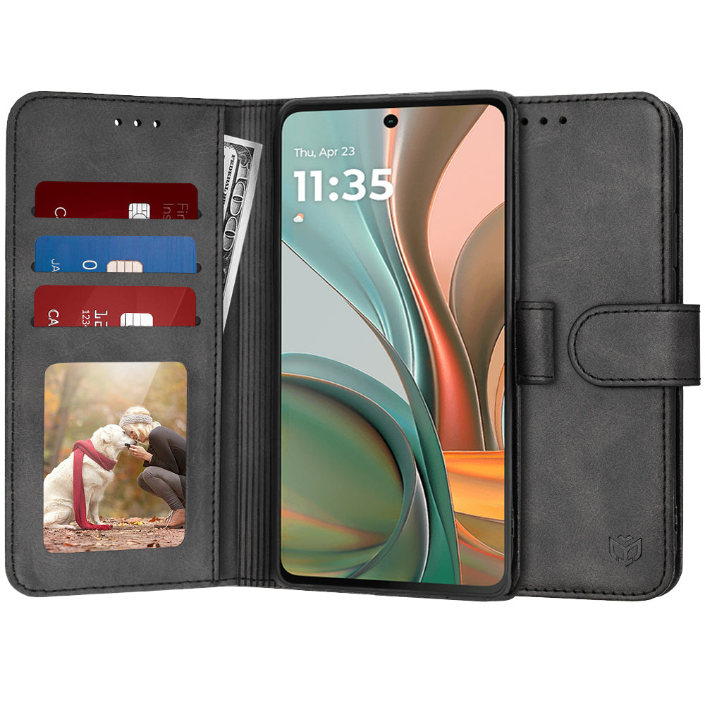 Futrola za Motorola Moto G75, Techsuit, Diary Book, Crna