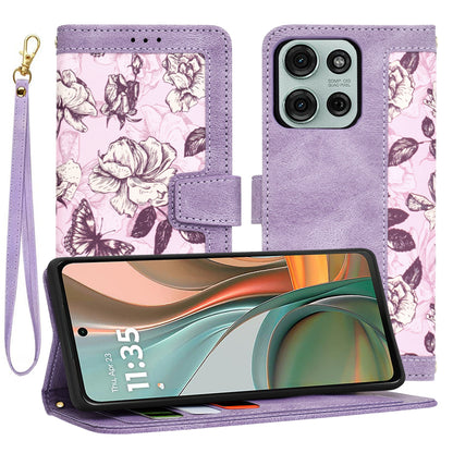 Futrola za Motorola Moto G75, Techsuit, FlipCraft, Ljubičasta