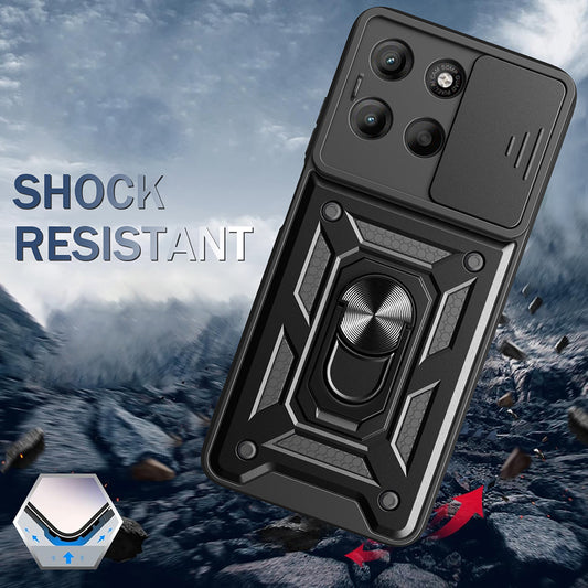 Futrola za Motorola Moto G77 / G67, Techsuit, CamShield, Crna