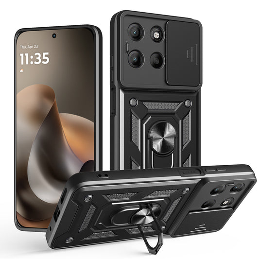 Futrola za Motorola Moto G77 / G67, Techsuit, CamShield, Crna