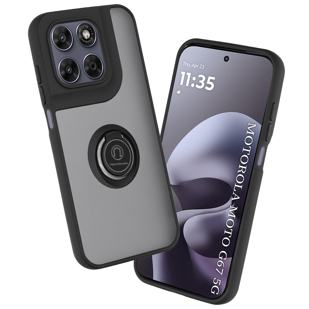 Maska za Motorola Moto G77 / G67, Techsuit, Glinth, Crna