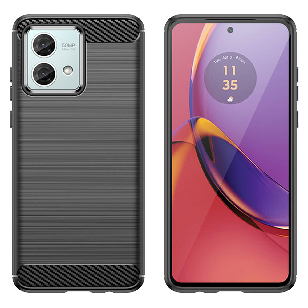Maska za Motorola Moto G84, Techsuit, Karbon, Crna
