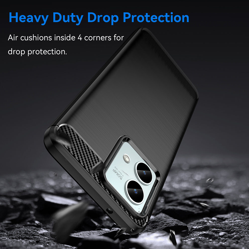 Maska za Motorola Moto G84, Techsuit, Karbon, Crna