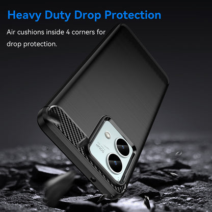 Maska za Motorola Moto G84, Techsuit, Karbon, Crna