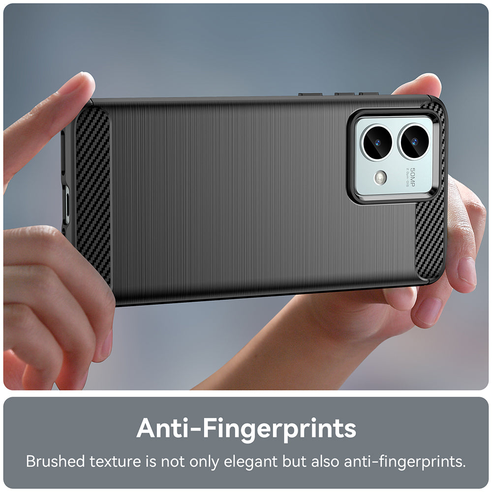 Maska za Motorola Moto G84, Techsuit, Karbon, Crna