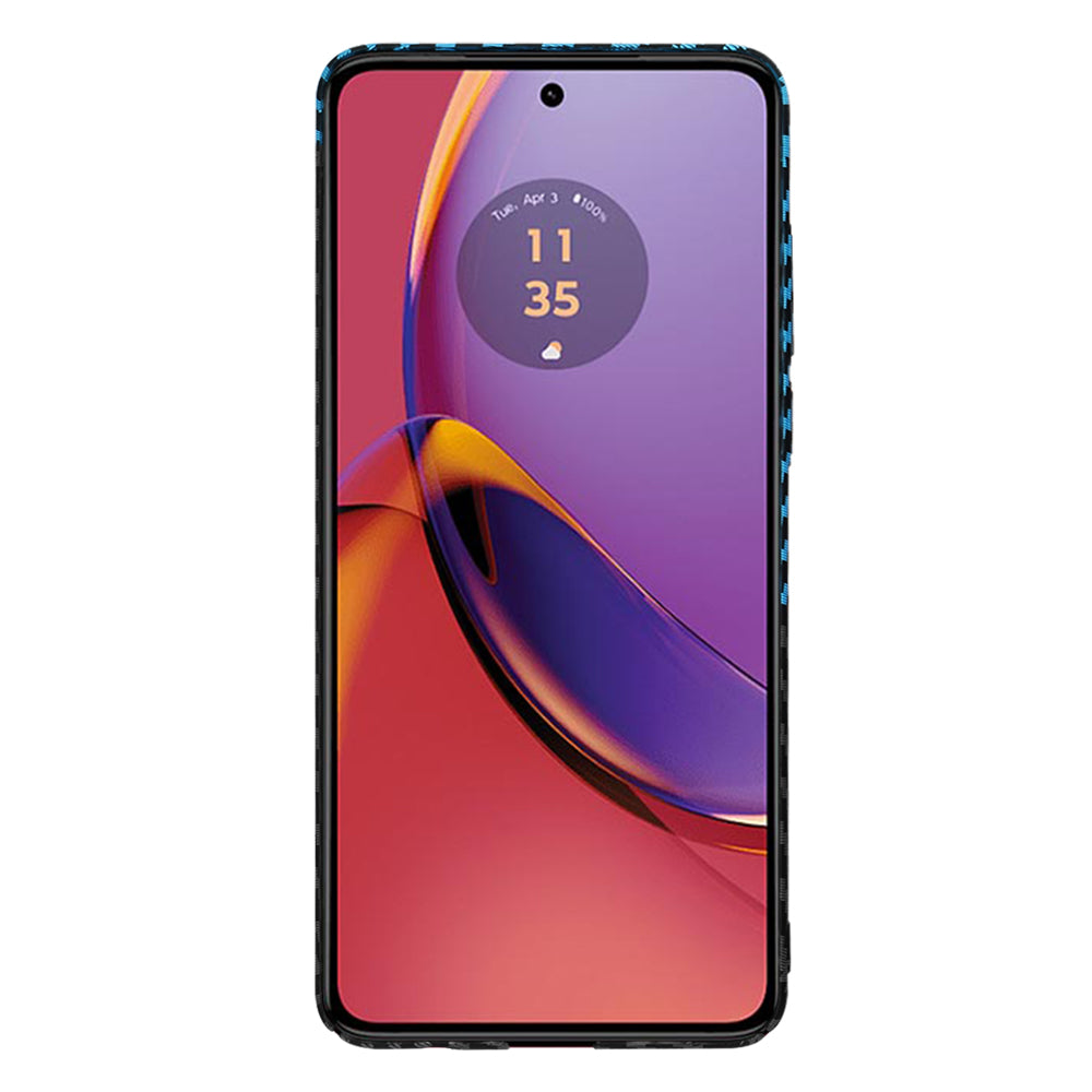 Maska za Motorola Moto G84, Techsuit, Carbonite FiberShell, Crno Plava