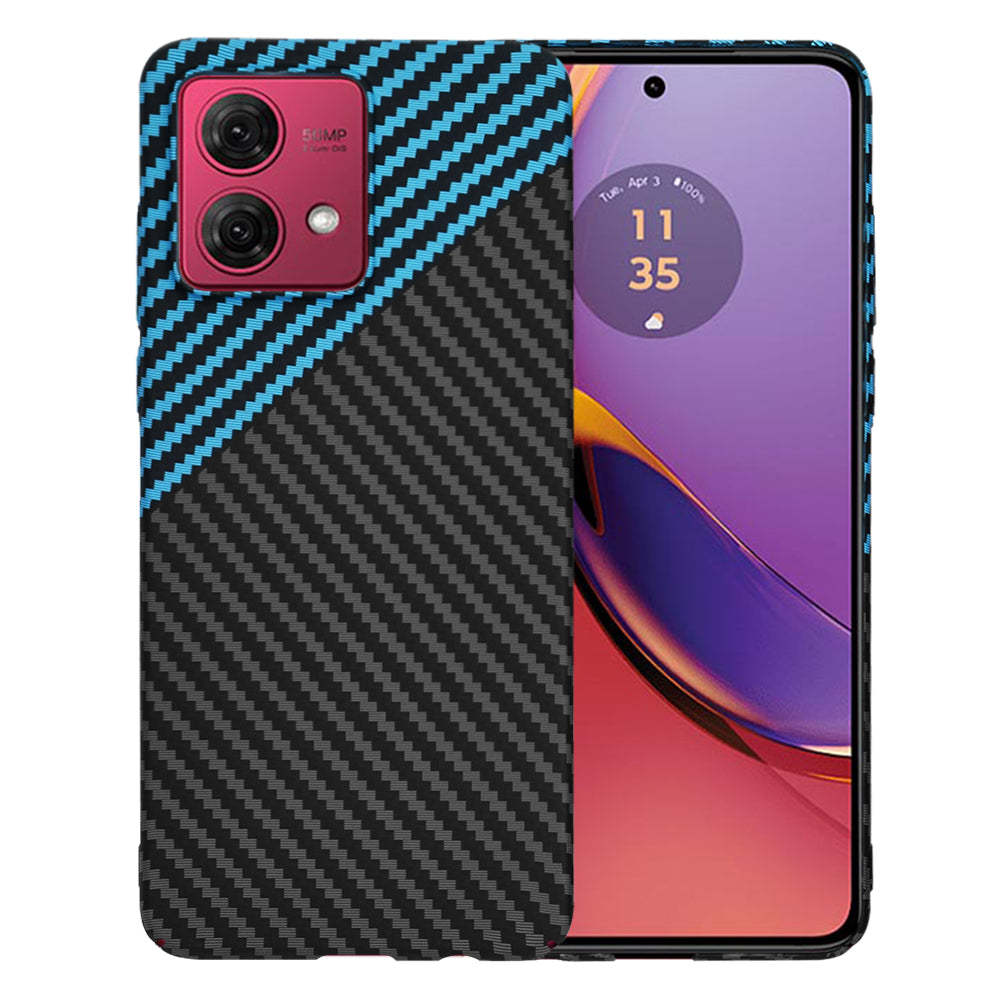 Maska za Motorola Moto G84, Techsuit, Carbonite FiberShell, Crno Plava