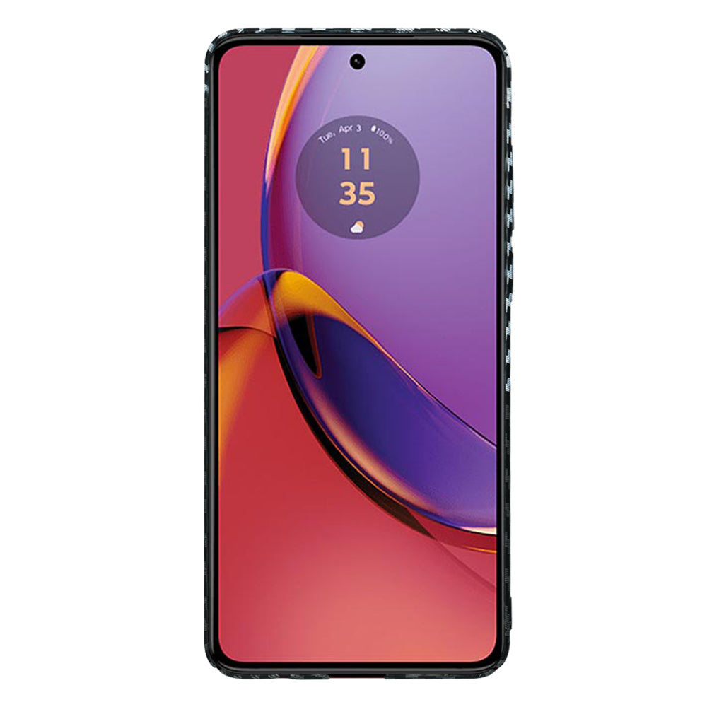 Maska za Motorola Moto G84, Techsuit, Carbonite FiberShell, Crno Siva