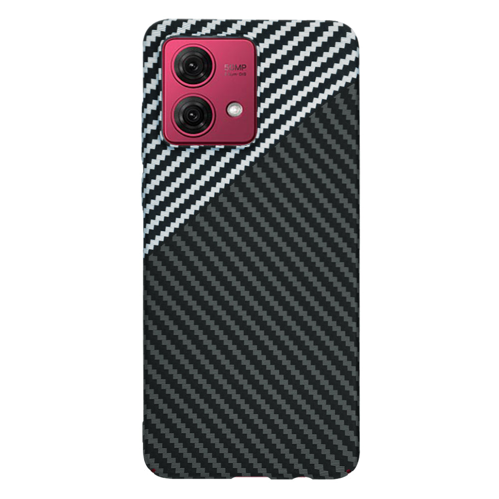 Maska za Motorola Moto G84, Techsuit, Carbonite FiberShell, Crno Siva