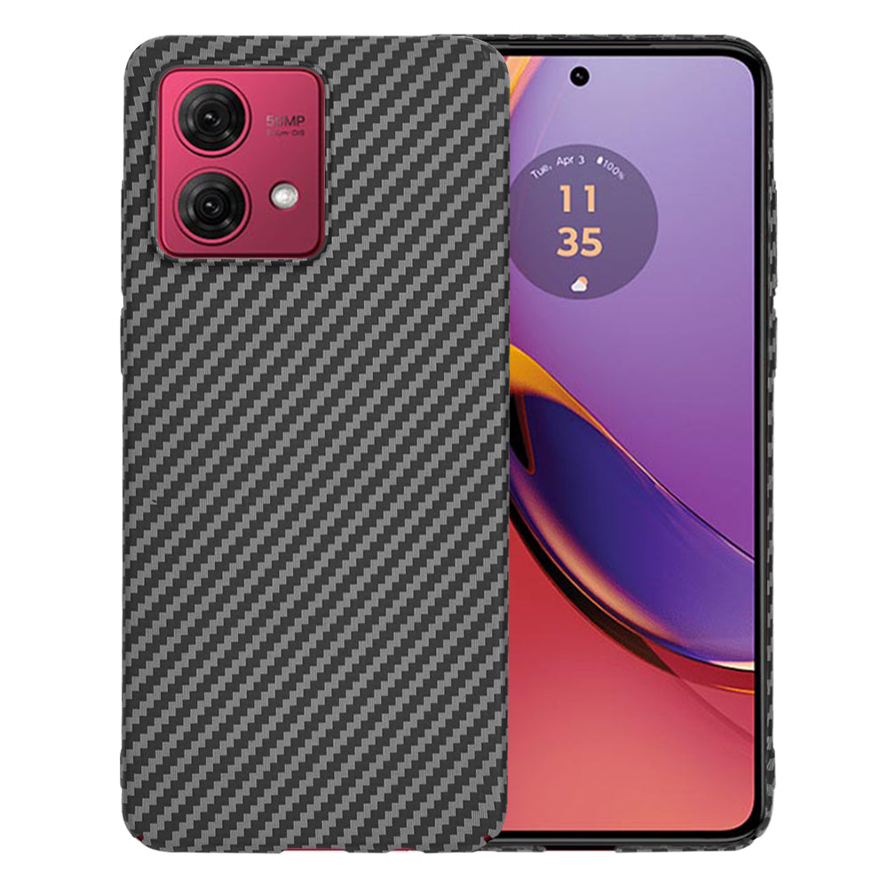 Maska za Motorola Moto G84, Techsuit, Carbonite FiberShell, Crna