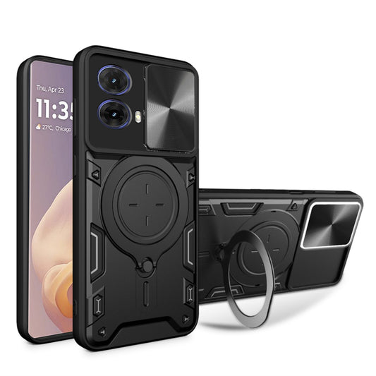 Maska za Motorola Moto G85, Techsuit, CamGuard Pro, Crna