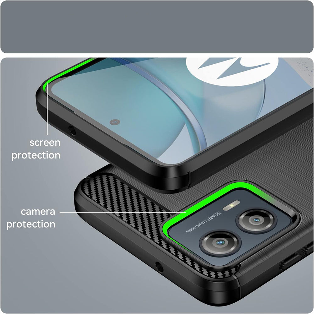 Maska za Motorola Moto G85, Techsuit, Karbon, Crna