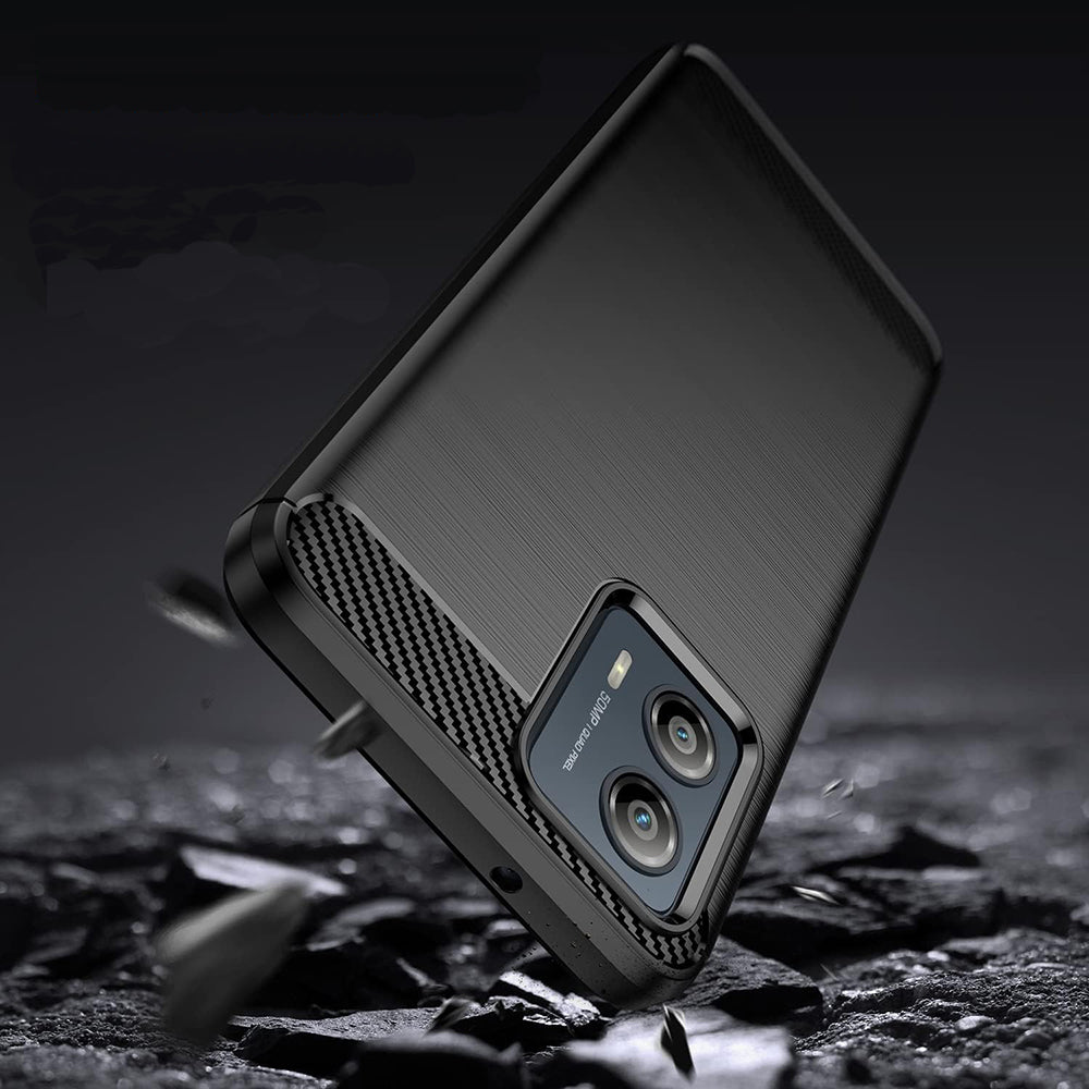 Maska za Motorola Moto G85, Techsuit, Karbon, Crna