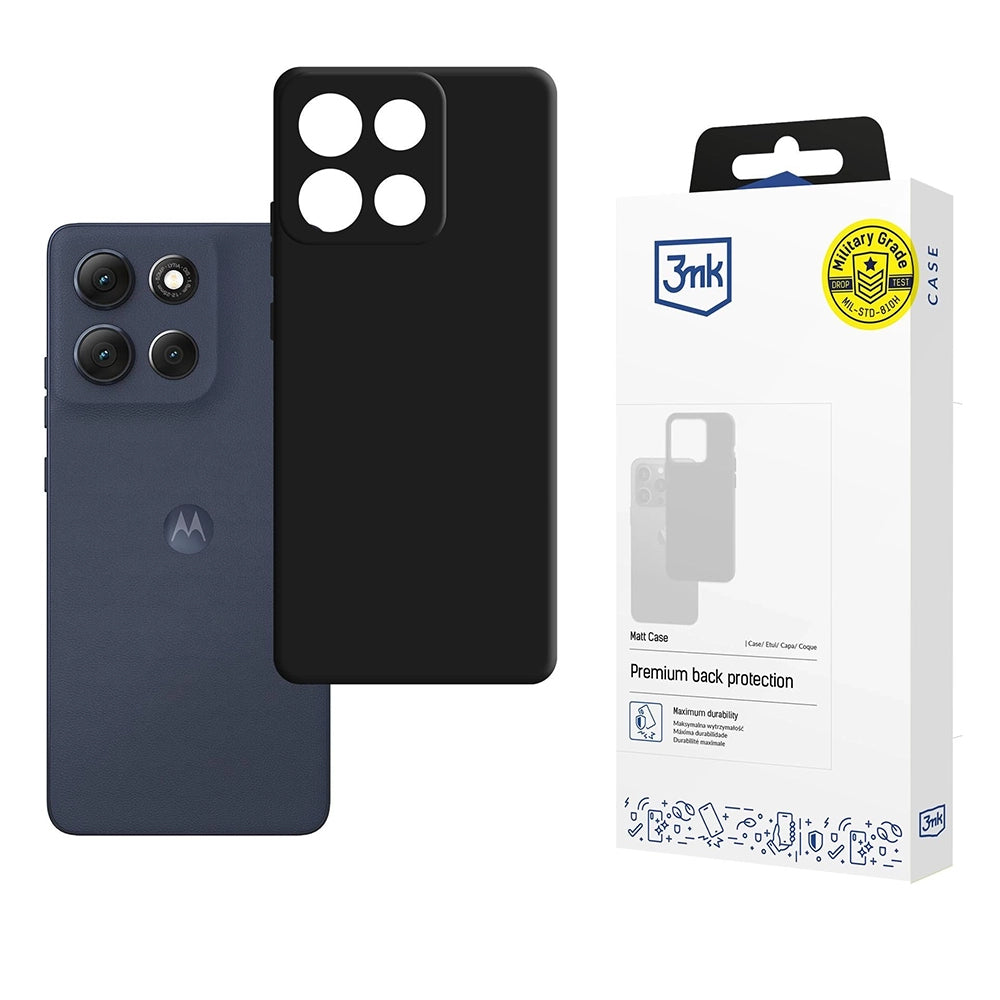 Maska za Motorola Moto G86, 3MK, Crna Mat