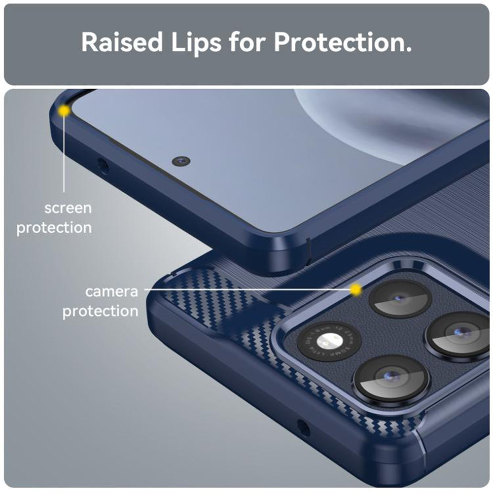 Maska za Motorola Moto G86, Techsuit, Karbon, Plava