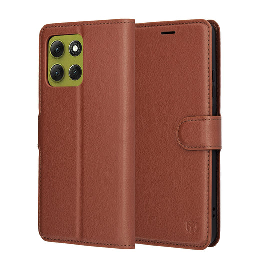 Futrola za Motorola Moto G86, Techsuit, Leather Folio, smeđa