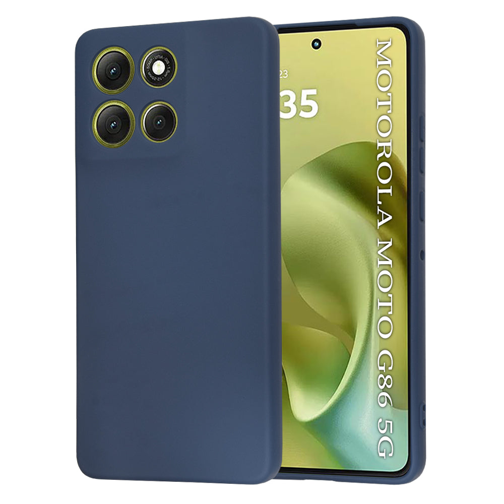 Maska za Motorola Moto G86, Techsuit, SoftFlex, Tamnoplava
