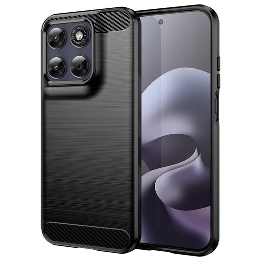 Maska za Motorola Moto G87, Techsuit, Karbon, Crna