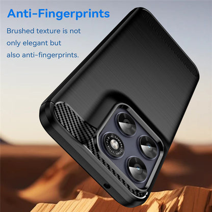 Maska za Motorola Moto G87, Techsuit, Karbon, Crna