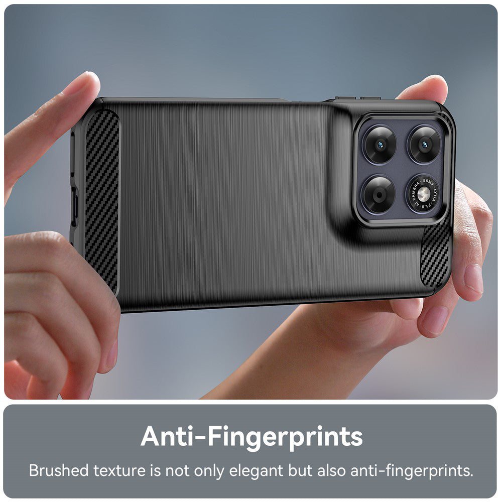 Maska za Motorola Moto G87, Techsuit, Karbon, Crna