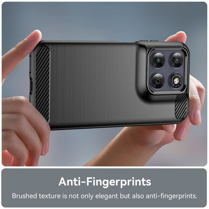 Maska za Motorola Moto G87, Techsuit, Karbon, Crna