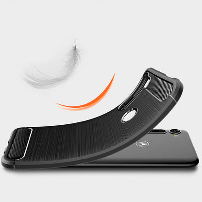 Maska za Motorola One Fusion+, Techsuit, Karbon, Crna