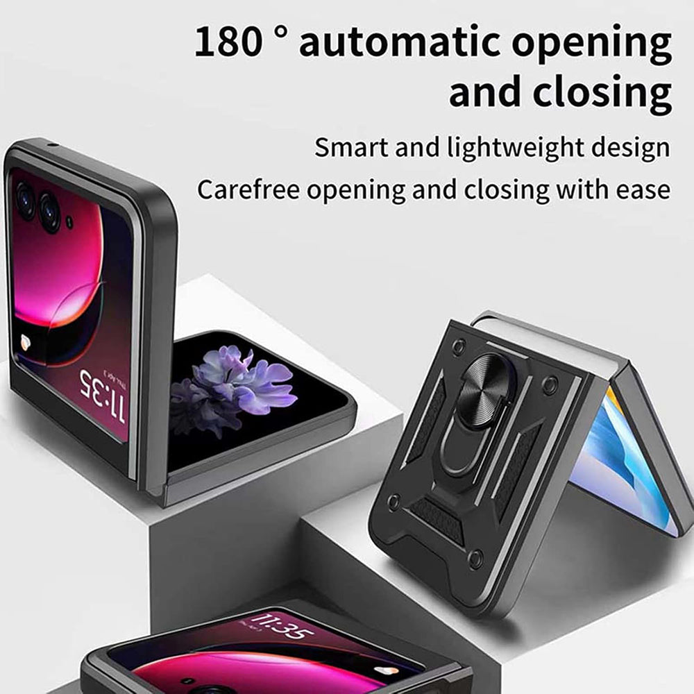 Futrola za Motorola Razr 50 Ultra, Techsuit, CamShield, Crna