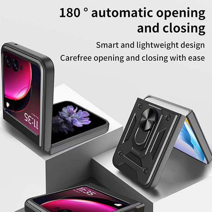 Maska za Motorola Razr 60 / Razr 50, Techsuit, CamShield, Crna