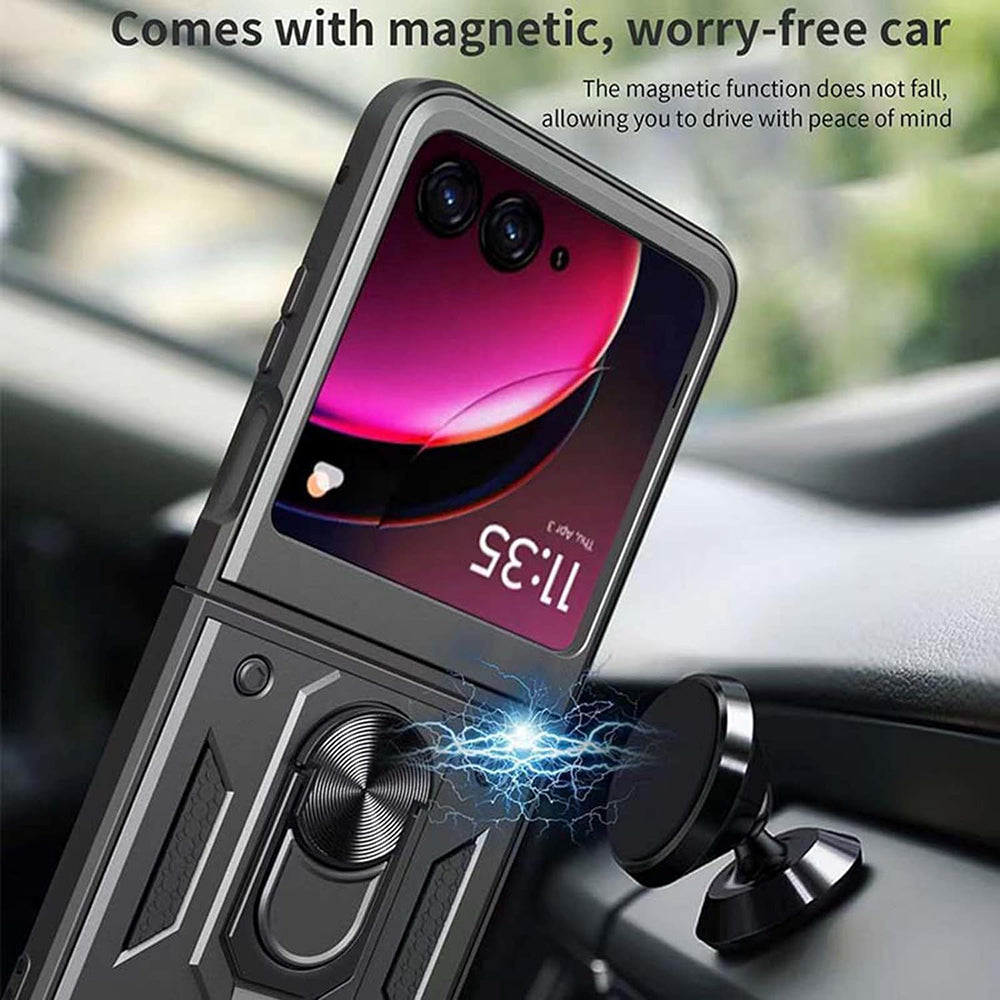 Maska za Motorola Razr 60 / Razr 50, Techsuit, CamShield, Crna
