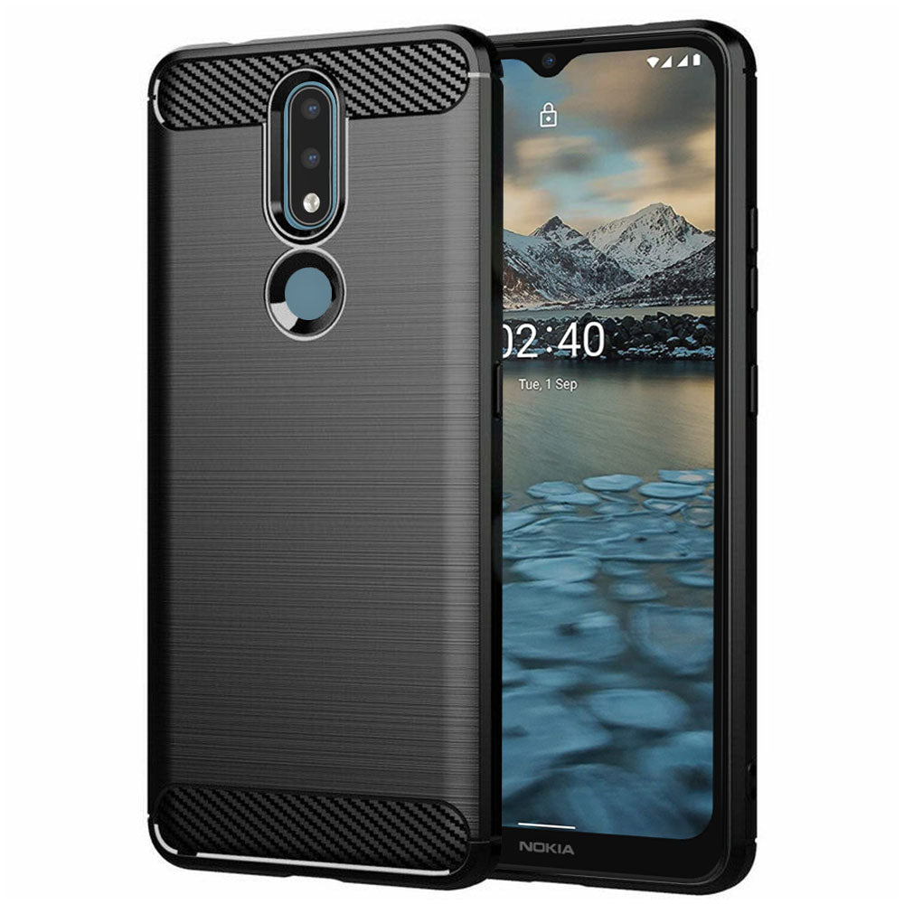 Maska za Nokia 2.4, Techsuit, Karbon, Crna