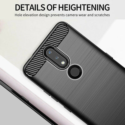 Maska za Nokia 2.4, Techsuit, Karbon, Crna