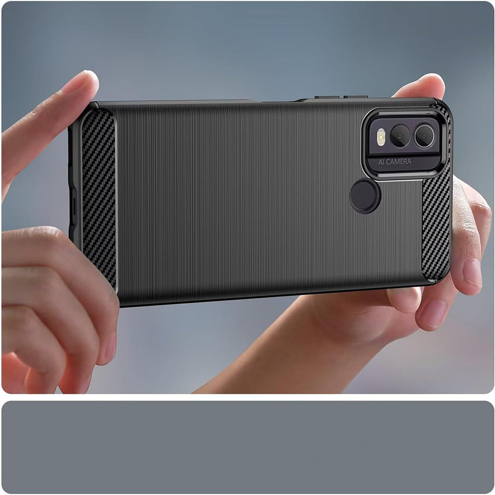 Maska za Nokia C22, Techsuit, Karbon, Crna