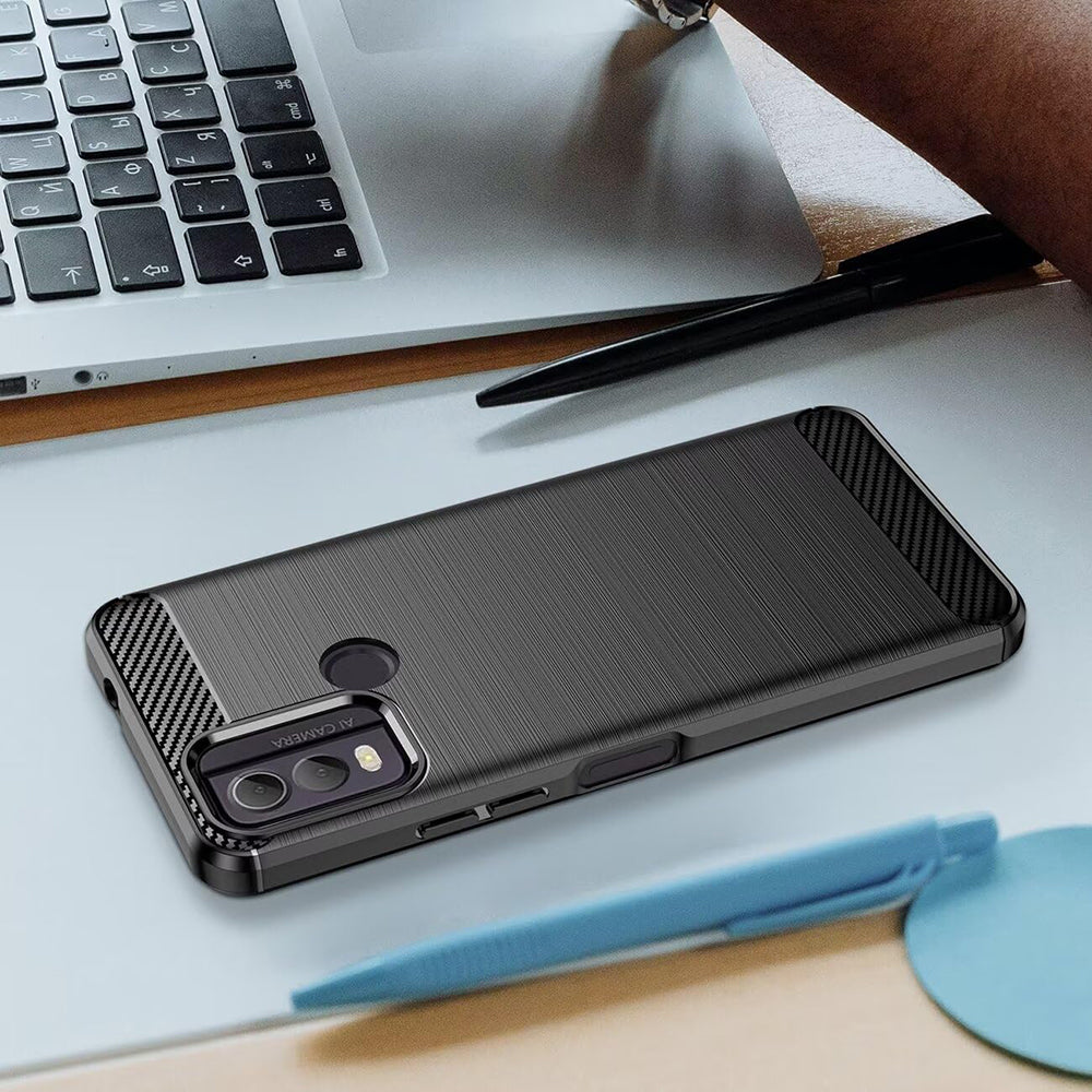 Maska za Nokia C22, Techsuit, Karbon, Crna