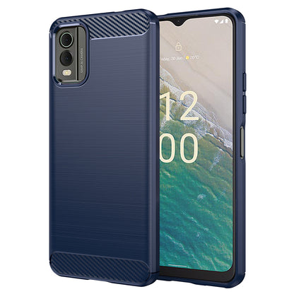 Maska za Nokia C32, Techsuit, Karbon, Plava