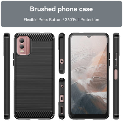 Maska za Nokia C32, Techsuit, Karbon, Crna