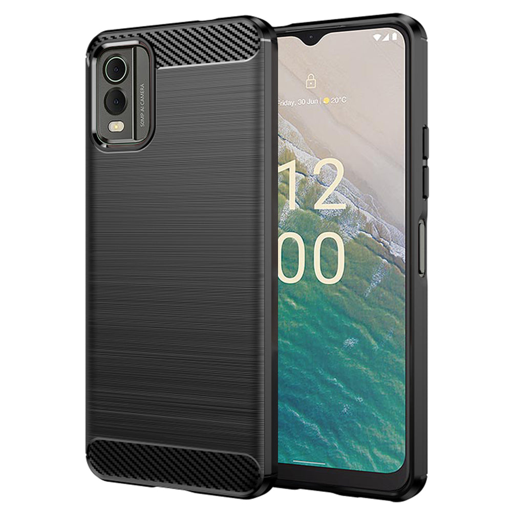 Maska za Nokia C32, Techsuit, Karbon, Crna