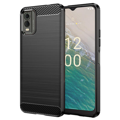 Maska za Nokia C32, Techsuit, Karbon, Crna