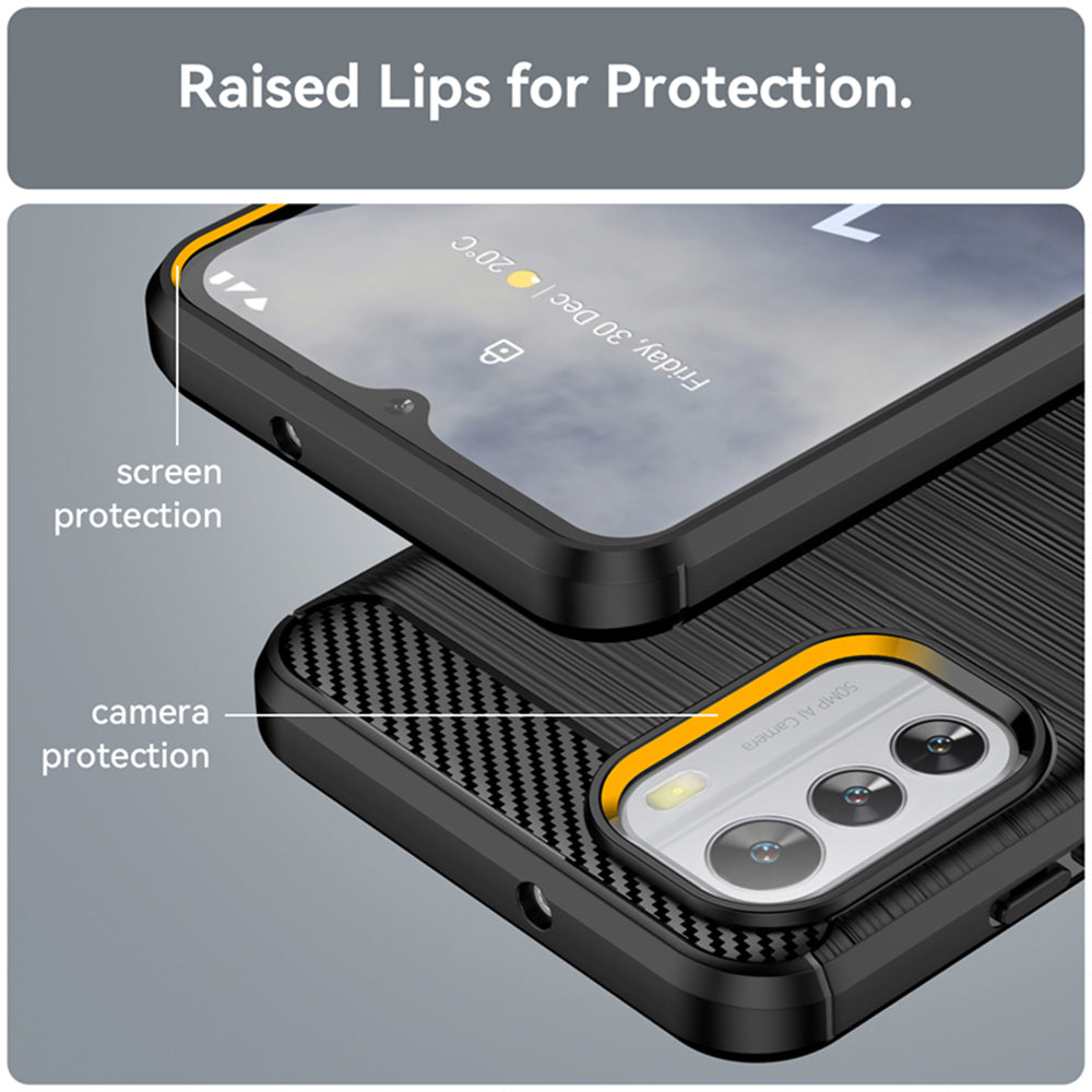 Maska za Nokia G42, Techsuit, Karbon, Crna