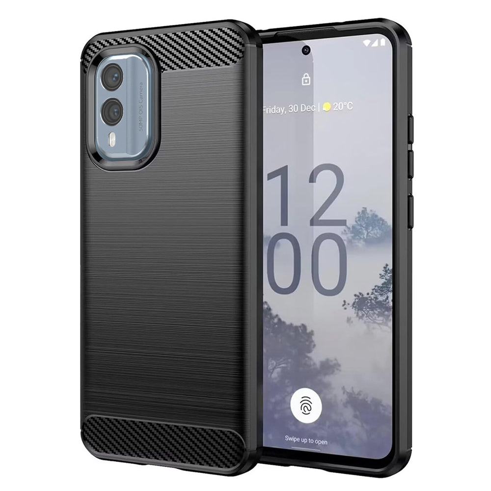 Maska za Nokia X30, Techsuit, Karbon, Crna