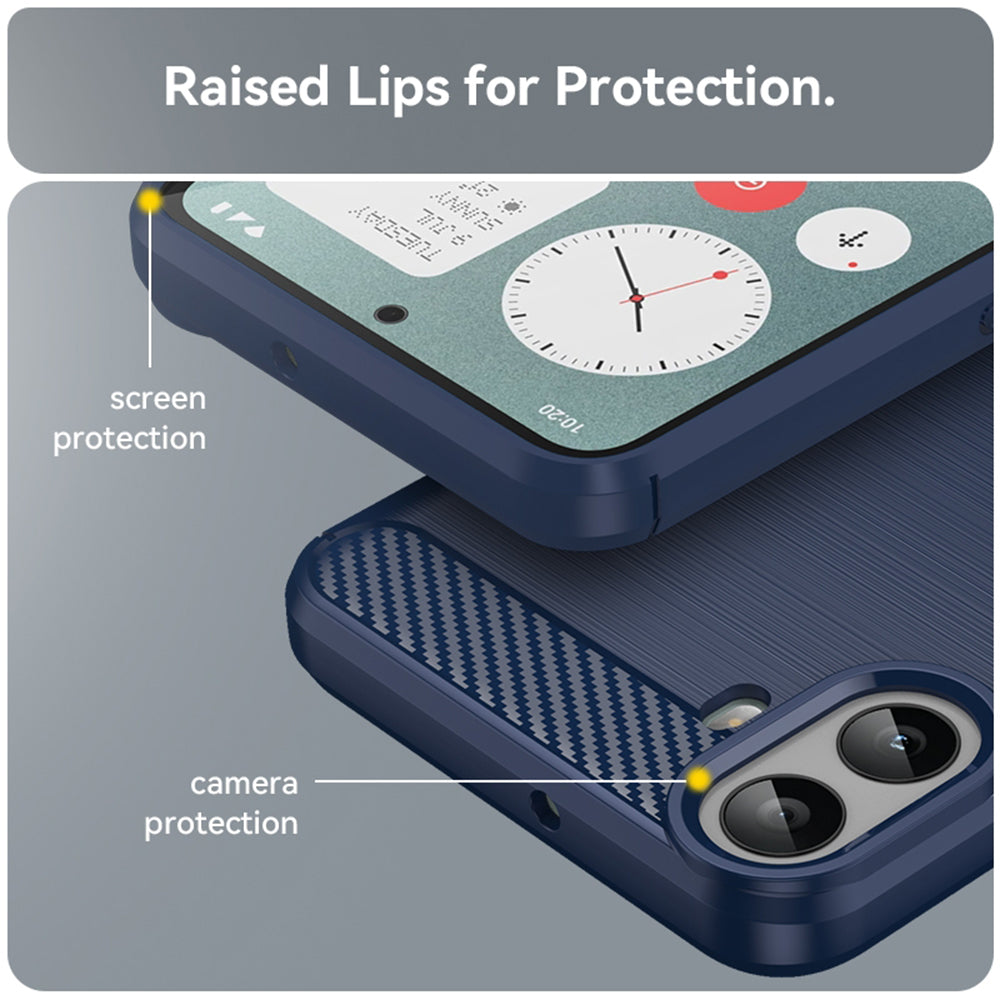 Maska za Nothing CMF Phone 1, Techsuit, Karbon, Plava
