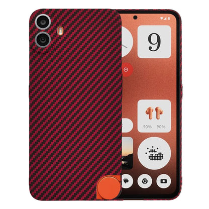 Maska za Nothing CMF Phone 1, Techsuit, Carbonite FiberShell, Crvena