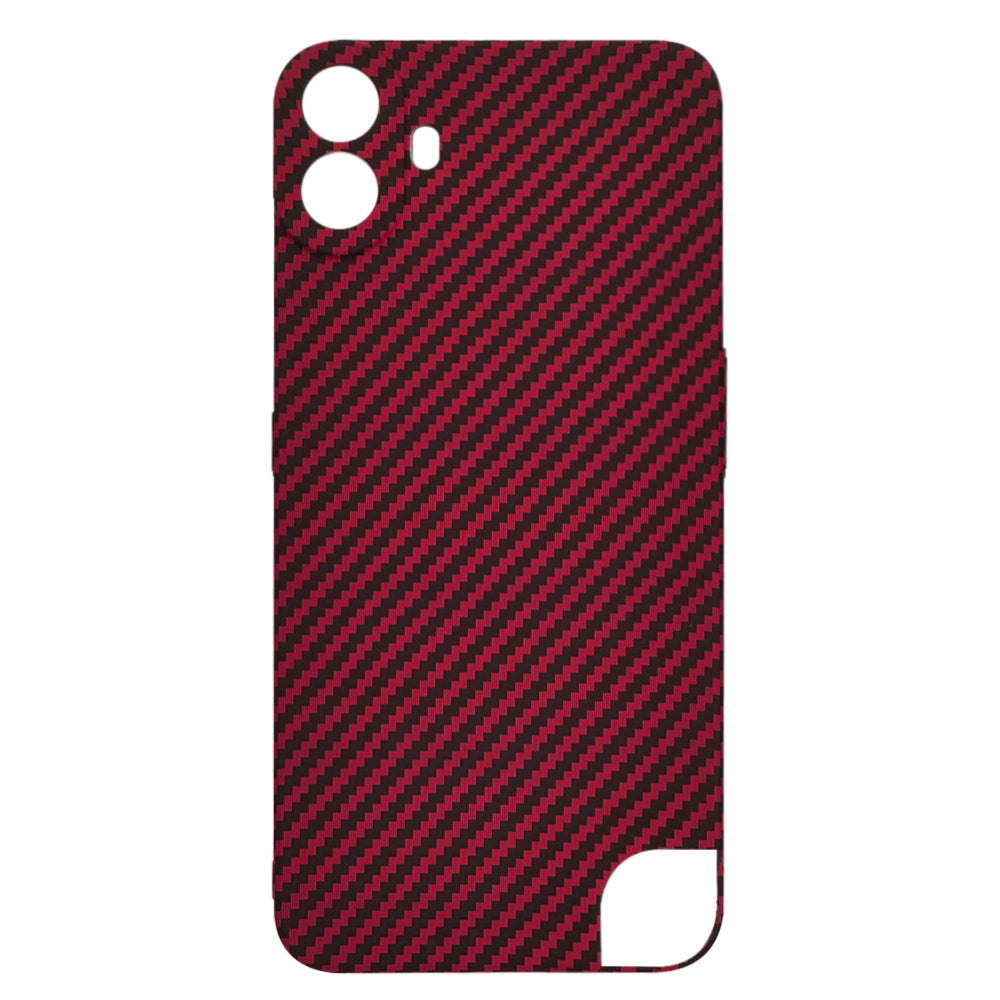 Maska za Nothing CMF Phone 1, Techsuit, Carbonite FiberShell, Crvena