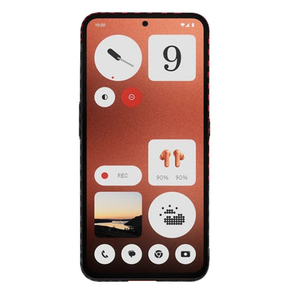 Maska za Nothing CMF Phone 1, Techsuit, Carbonite FiberShell, Crno Crvena