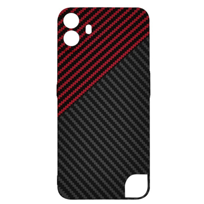 Maska za Nothing CMF Phone 1, Techsuit, Carbonite FiberShell, Crno Crvena