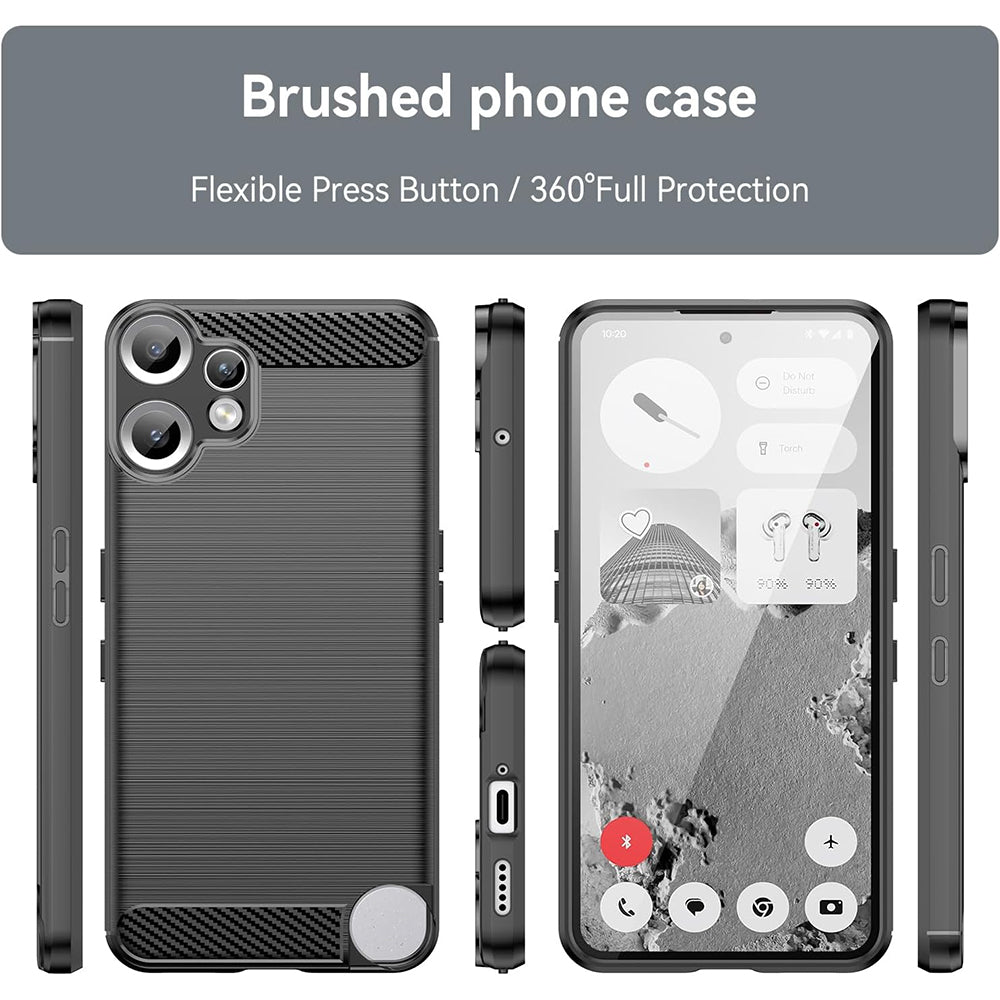 Maska za Nothing CMF Phone 2 Pro, Techsuit, Karbon, Crna