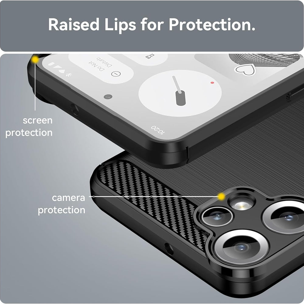Maska za Nothing CMF Phone 2 Pro, Techsuit, Karbon, Crna